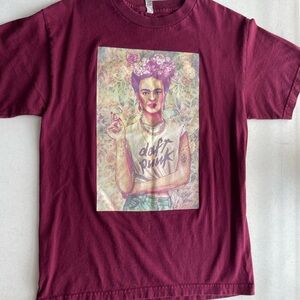 Daft Punk Alstyle men's Frida Kahlo T shirt size Medium